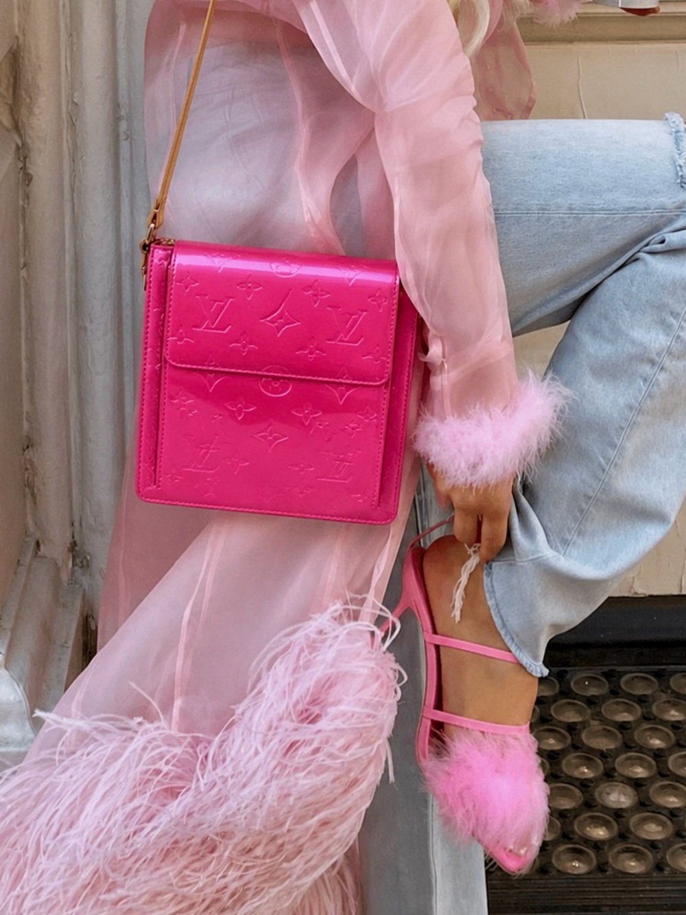 Louis Vuitton Motto Vernis LV Logo Strap Shoulder Bag Crossbody
